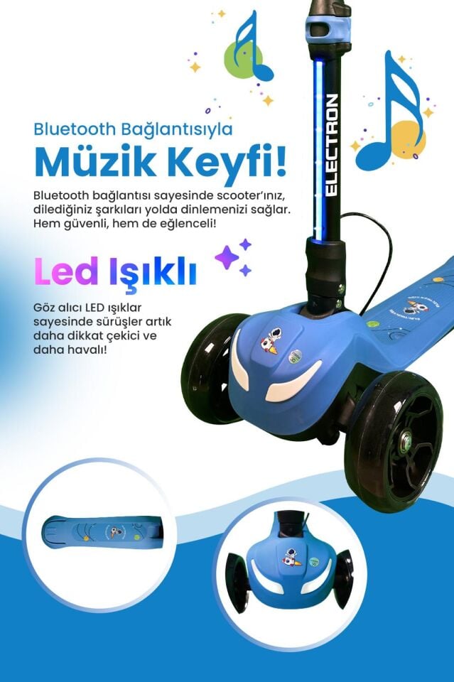 Elektirikli Çocuk Scooter (mavi)