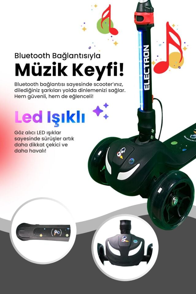 Elektirikli Çocuk Scooter (siyah)
